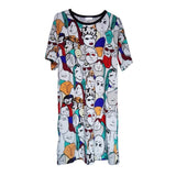 Round Collar Cartoon T Shirt Dress - Easy Pickins Store