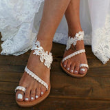 Sandals Bohemian LaceSlip On Flat Open Toe Slipper - Easy Pickins Store