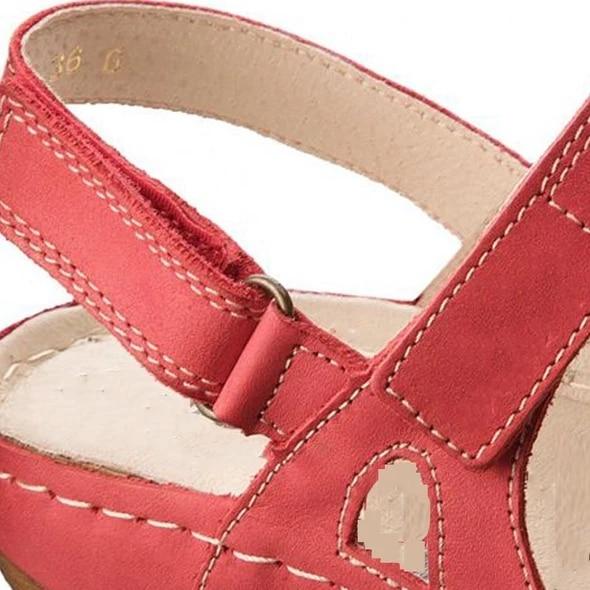 Sandals Flat Comfortable Ankle Hollow Round Toe Soft Sole Low Heels - Easy Pickins Store
