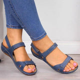 Sandals Flat Comfortable Ankle Hollow Round Toe Soft Sole Low Heels - Easy Pickins Store