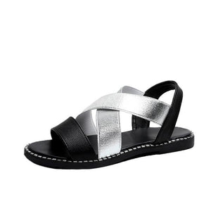 Sandals Flat Comfortable Ankle Hollow Round Toe Soft Sole Low Heels - Easy Pickins Store