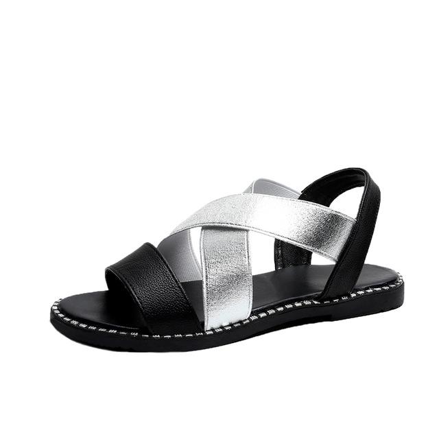 Sandals Flat Comfortable Ankle Hollow Round Toe Soft Sole Low Heels - Easy Pickins Store