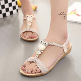 Sandals Flip Flops Gladiator Sandals Owl Slip Low Heels - Easy Pickins Store
