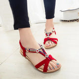 Sandals Flip Flops Plus Sizes Black Beige Red Low Heels - Easy Pickins Store