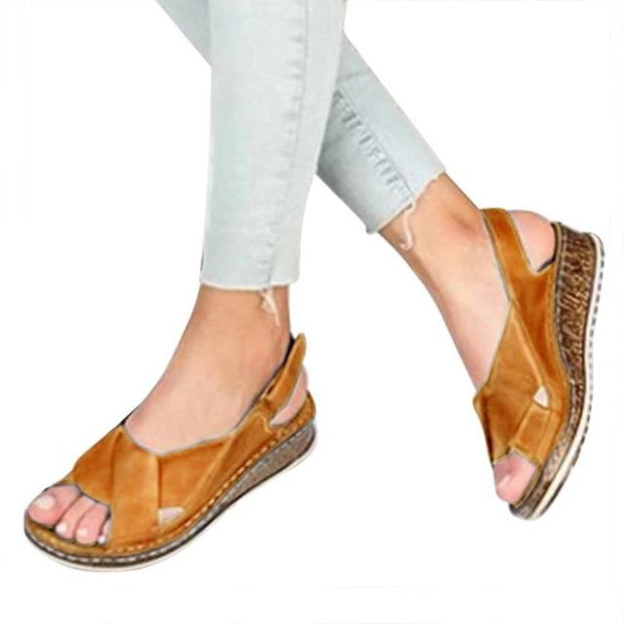 Sandals Plus Size Wedges Mid Heels Flip Flop Platform - Easy Pickins Store