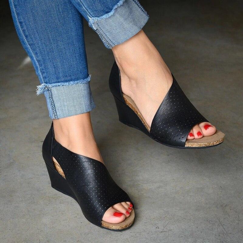 Sandals Rome Peep Toe Med Heels - Easy Pickins Store