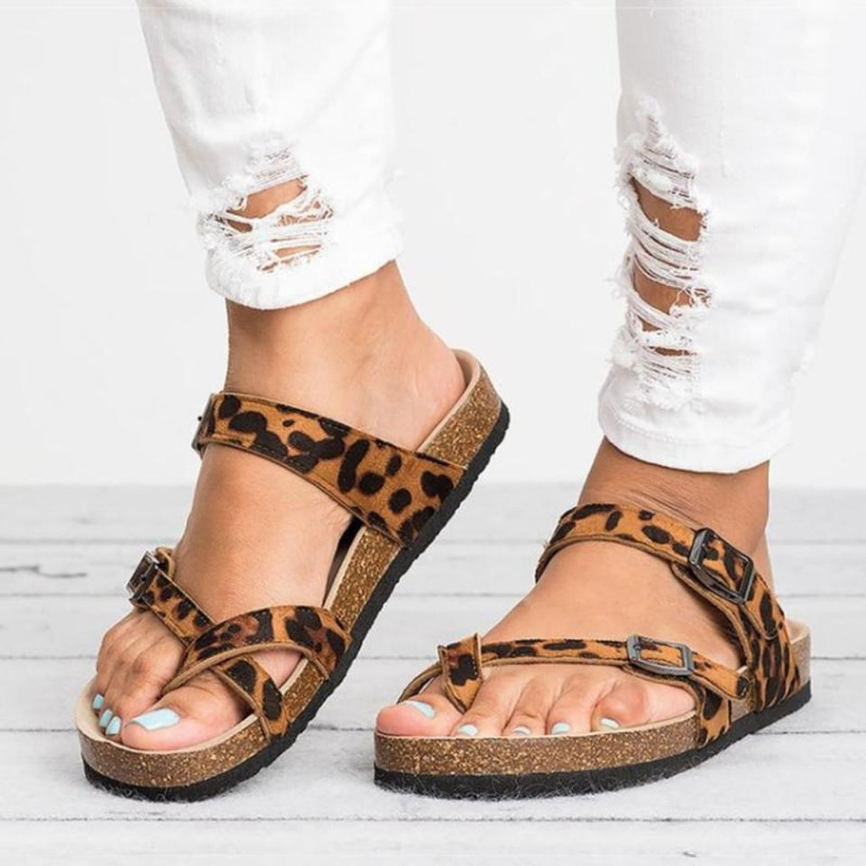 Sandals Rome Style Flip-Flops Plus Size Flat Sole Low Heels - Easy Pickins Store