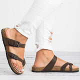 Sandals Rome Style Flip-Flops Plus Size Flat Sole Low Heels - Easy Pickins Store