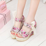 Sandals Slik Bow Slippers Slides Platform Wedges Flip Flops Open Toe High Heels - Easy Pickins Store