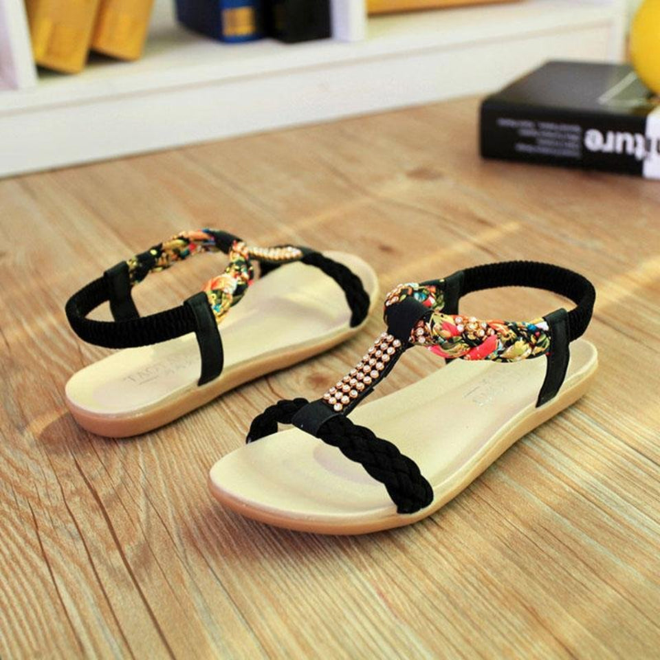 Sandals Slip-On Front & Rear Strap Flat Sole - Easy Pickins Store