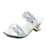 Sandals Square Heels Peep Toe - Easy Pickins Store