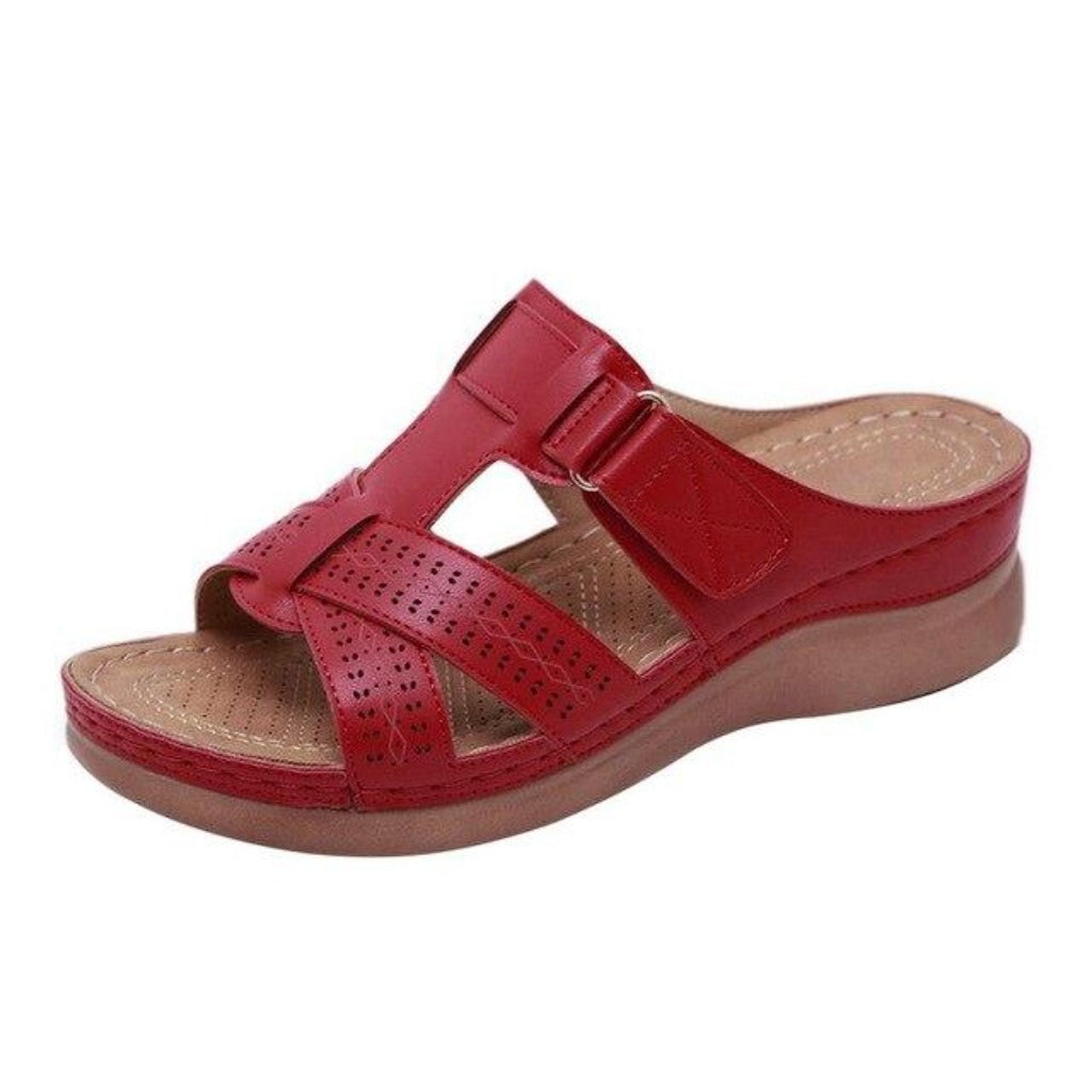 Sandals Stitching Open Toe Platform Wedge Slides - Easy Pickins Store