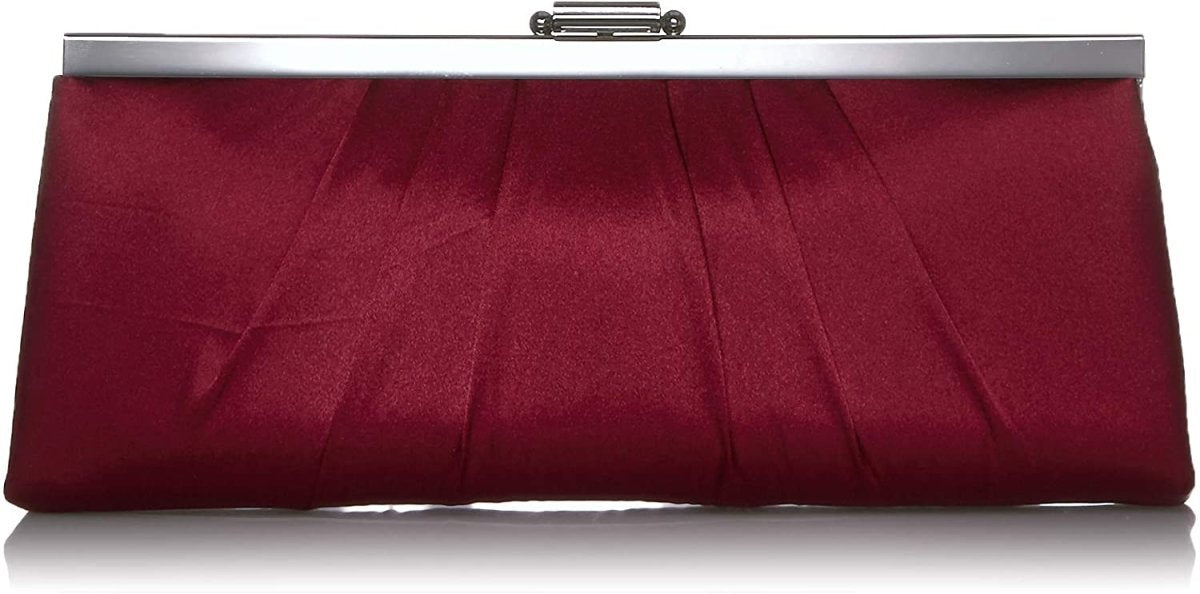 Satin Frame Evening Clutch Bag Purse With Shoulder Chain Included - Easy Pickins Store