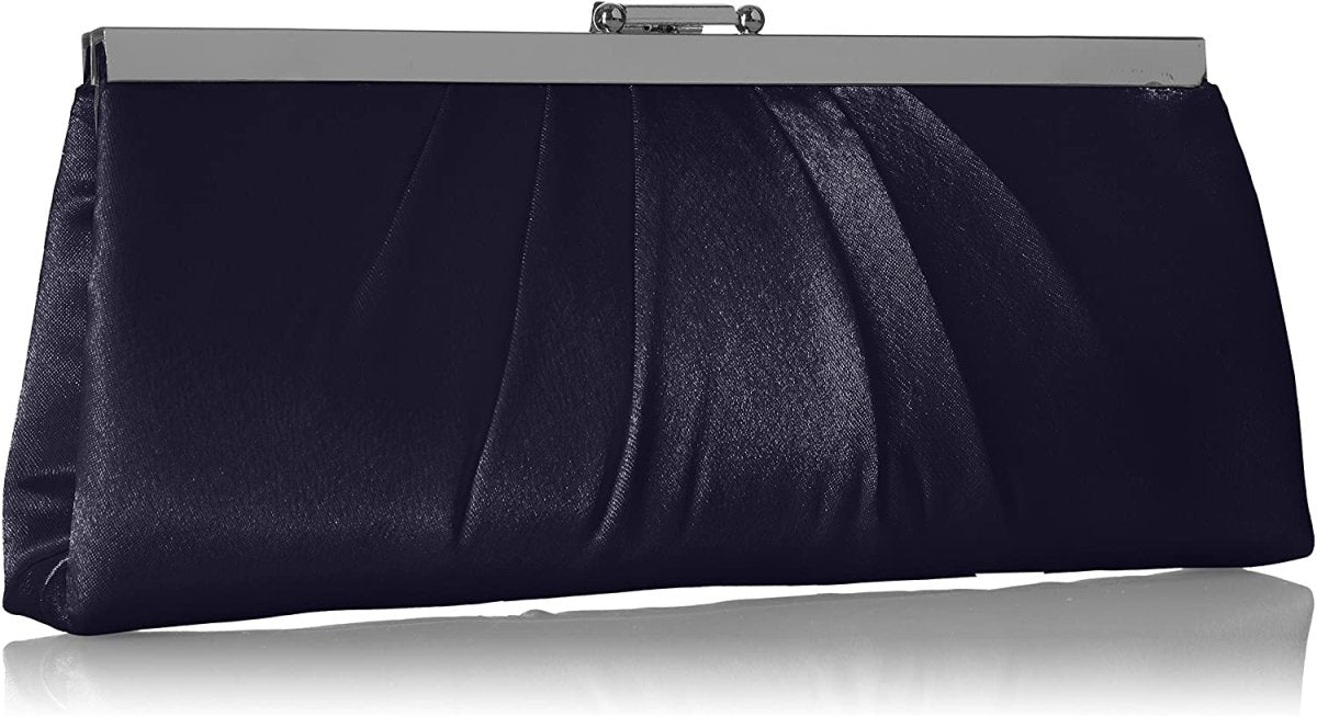 Satin Frame Evening Clutch Bag Purse With Shoulder Chain Included - Easy Pickins Store