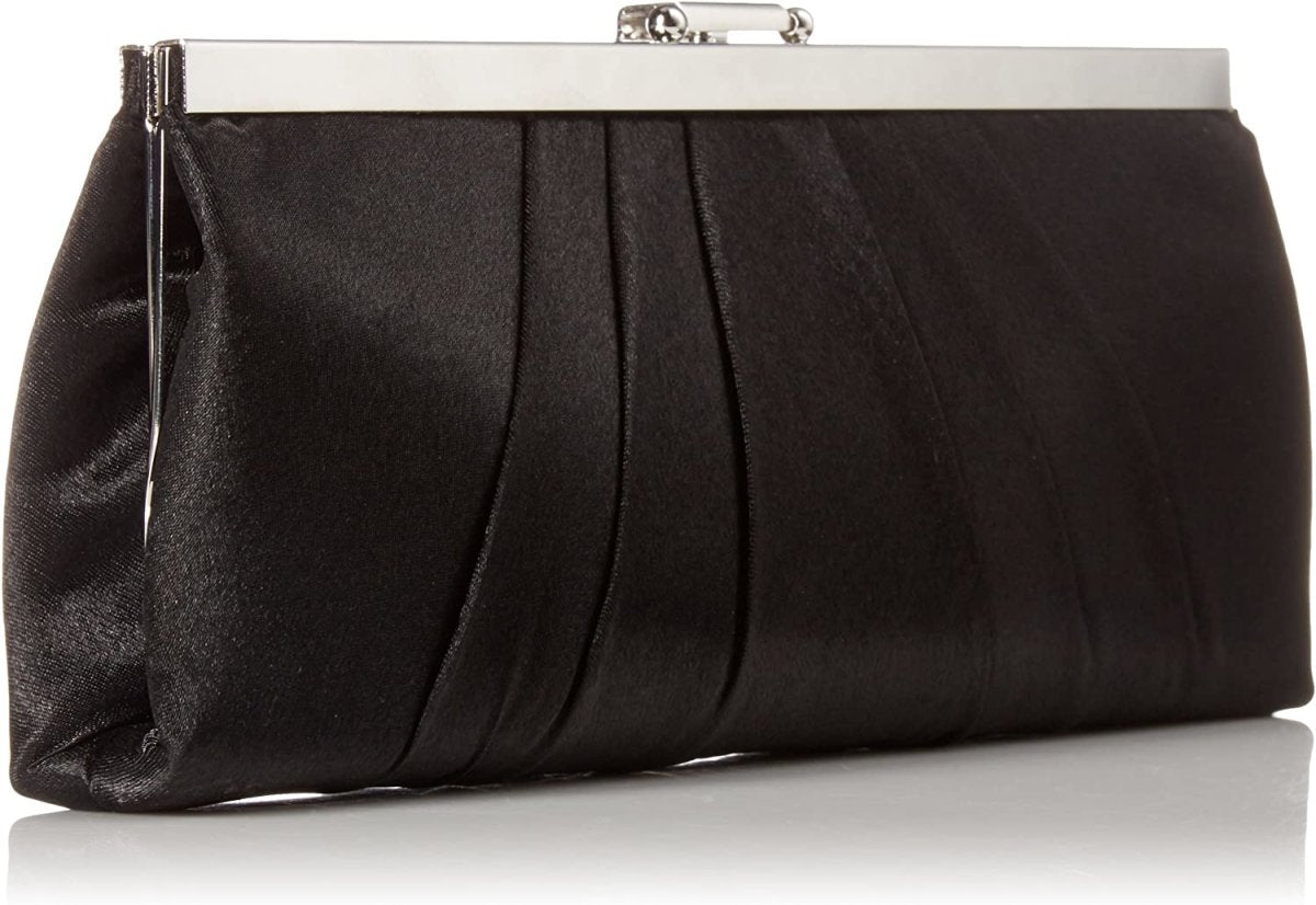 Satin Frame Evening Clutch Bag Purse With Shoulder Chain Included - Easy Pickins Store