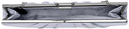 Satin Frame Evening Clutch Bag Purse With Shoulder Chain Included - Easy Pickins Store
