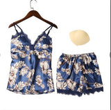 Satin Sleepwear Flower Pajama - Easy Pickins Store