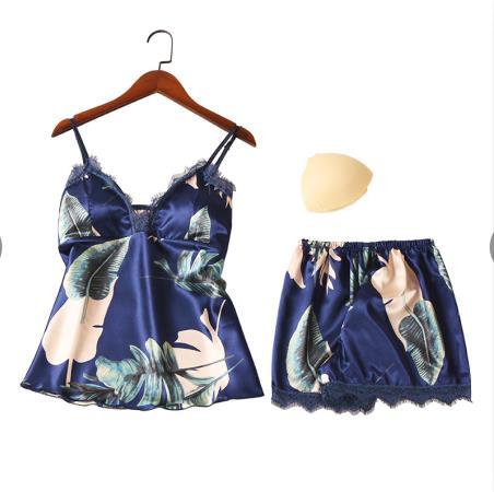 Satin Sleepwear Flower Pajama - Easy Pickins Store