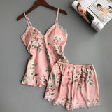 Satin Sleepwear Flower Pajama - Easy Pickins Store
