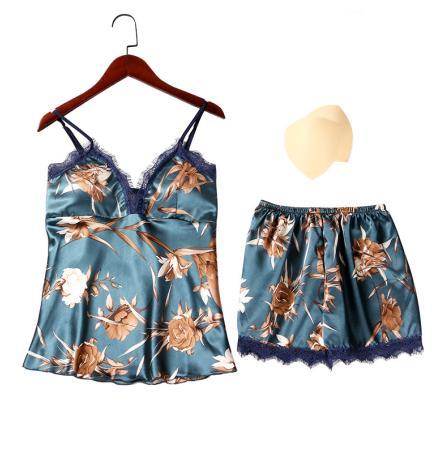 Satin Sleepwear Flower Pajama - Easy Pickins Store
