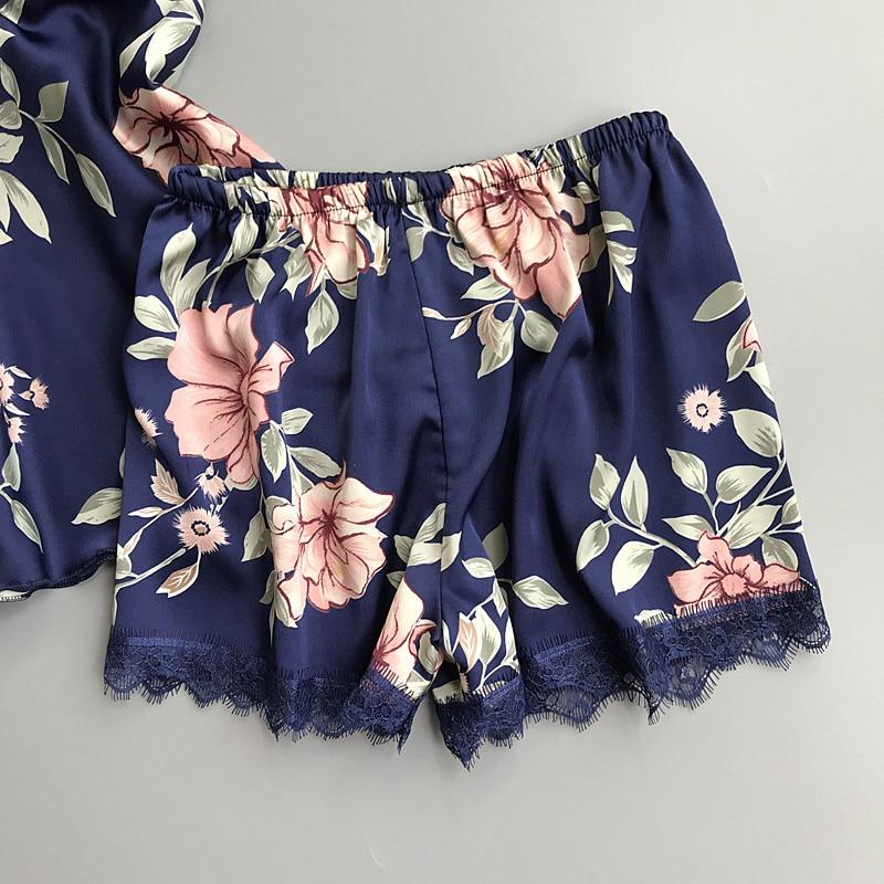 Satin Sleepwear Flower Pajama - Easy Pickins Store