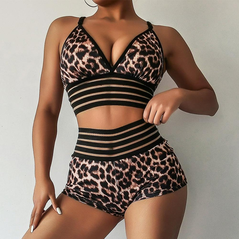 Scrunch Butt Shorts Leopard Print Push Up - Easy Pickins Store