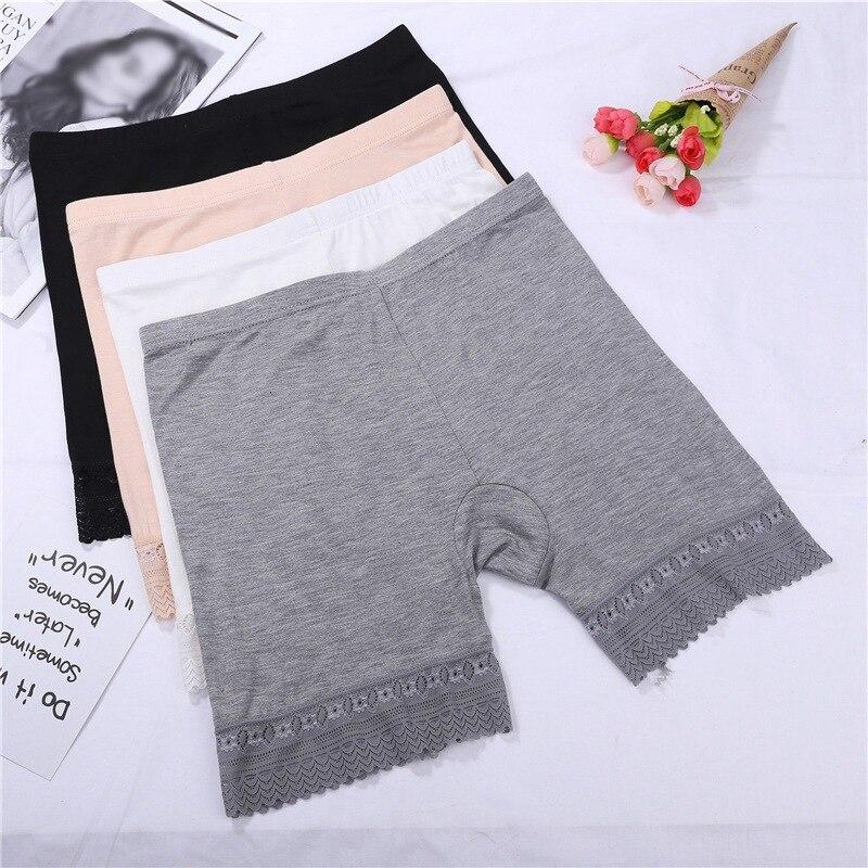 Seamless Lace Safety Pants Women Underwear Mid Waist Plus Size Panties Anti Light Safety Shorts - Easy Pickins Store