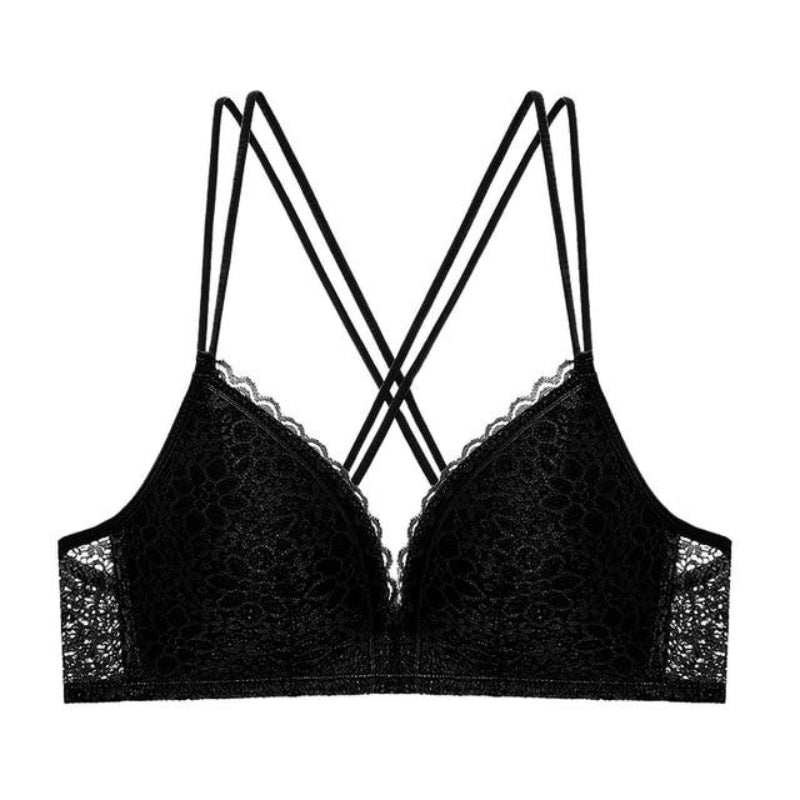 Seamless Push Up Lace Floral Bra Wire Free Adjustable Upper Underwear - Easy Pickins Store