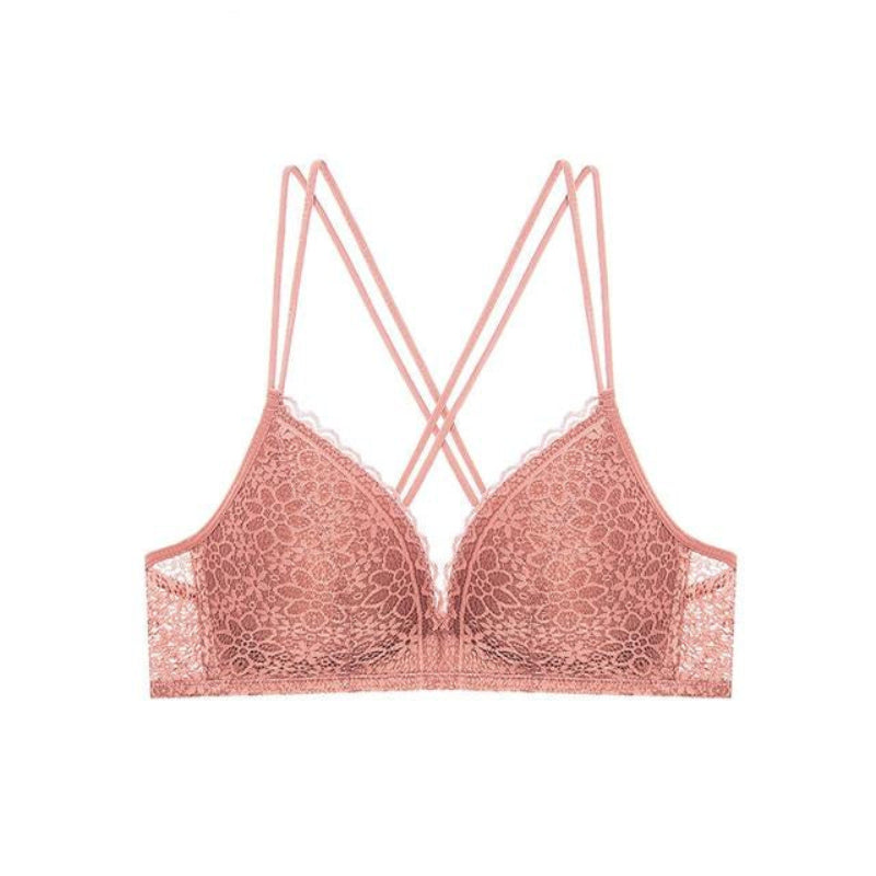 Seamless Push Up Lace Floral Bra Wire Free Adjustable Upper Underwear - Easy Pickins Store
