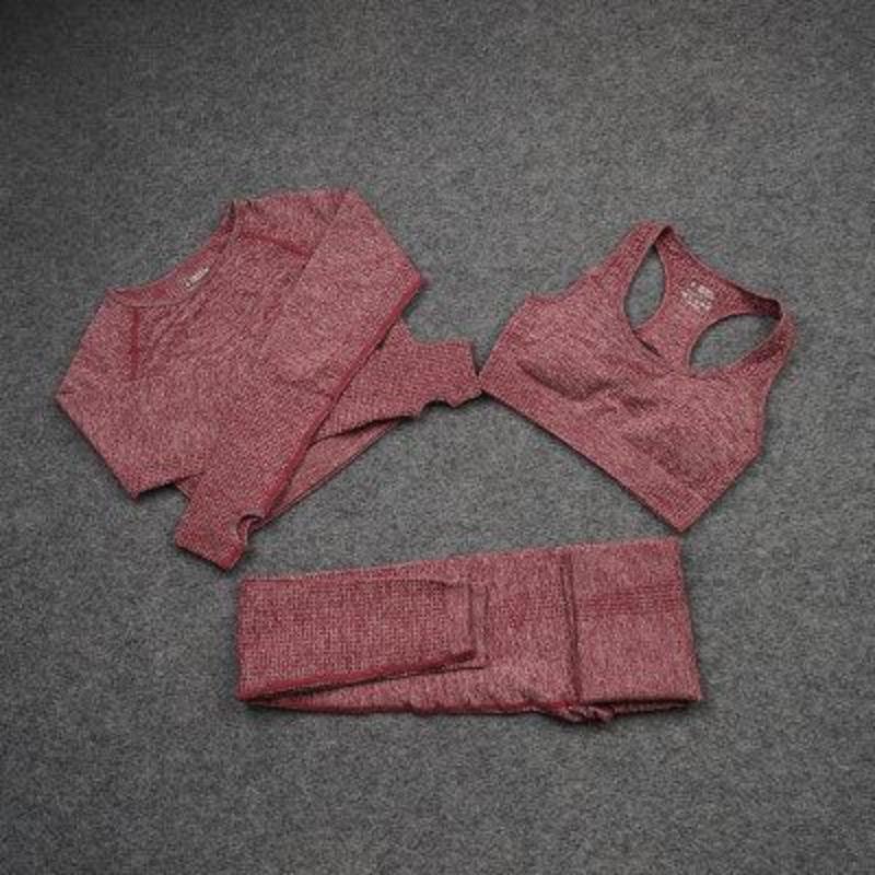 Seamless Yoga Sets Workout Sportswear Gym Clothing Fitness Leggings Sports Clothes High Waist Pants - Easy Pickins Store