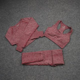 Seamless Yoga Sets Workout Sportswear Gym Clothing Fitness Leggings Sports Clothes High Waist Pants - Easy Pickins Store