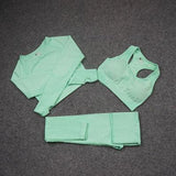 Seamless Yoga Sets Workout Sportswear Gym Clothing Fitness Leggings Sports Clothes High Waist Pants - Easy Pickins Store