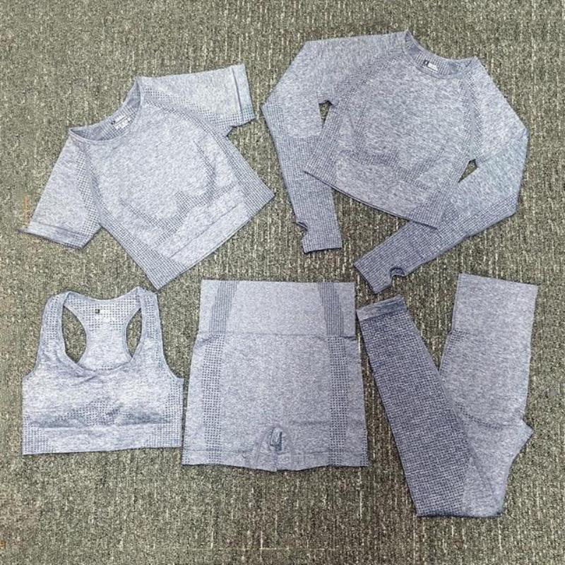 Seamless Yoga Sets Workout Sportswear Gym Clothing Fitness Leggings Sports Clothes High Waist Pants - Easy Pickins Store