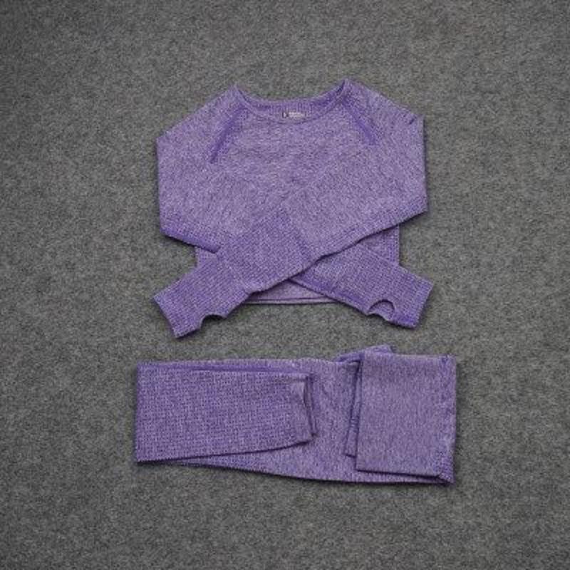 Seamless Yoga Sets Workout Sportswear Gym Clothing Fitness Leggings Sports Clothes High Waist Pants - Easy Pickins Store