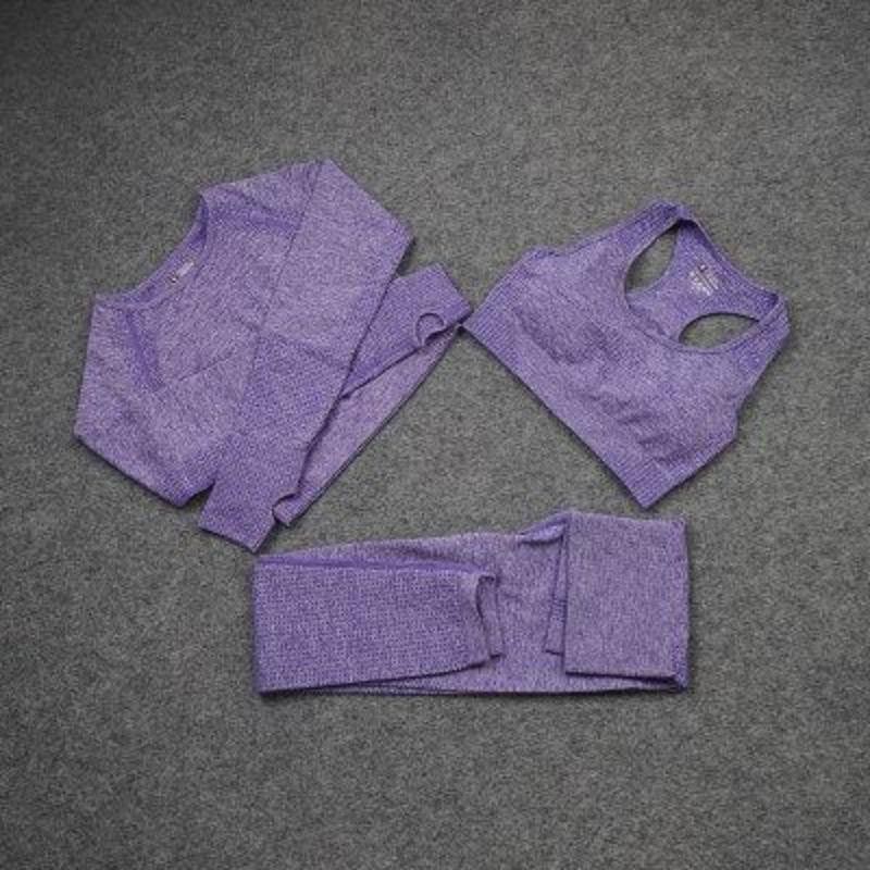 Seamless Yoga Sets Workout Sportswear Gym Clothing Fitness Leggings Sports Clothes High Waist Pants - Easy Pickins Store