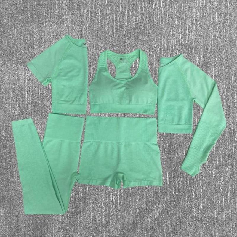 Seamless Yoga Sets Workout Sportswear Gym Clothing Fitness Leggings Sports Clothes High Waist Pants - Easy Pickins Store
