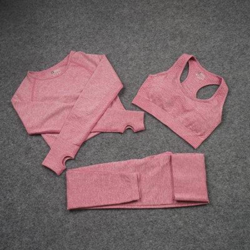 Seamless Yoga Sets Workout Sportswear Gym Clothing Fitness Leggings Sports Clothes High Waist Pants - Easy Pickins Store
