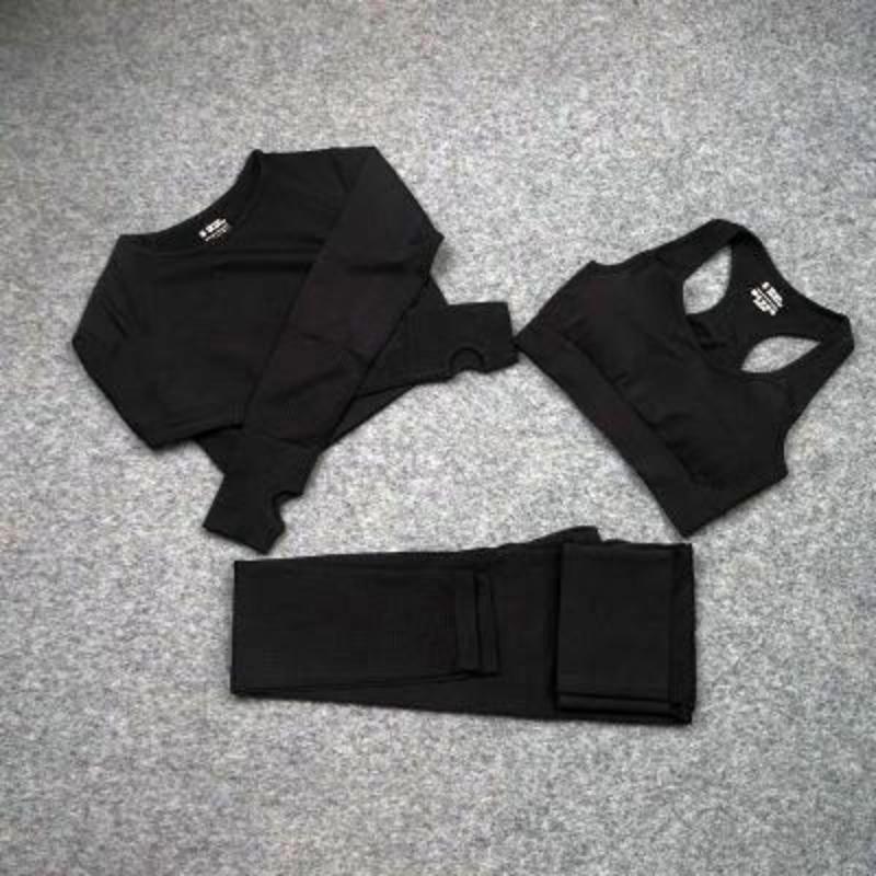 Seamless Yoga Sets Workout Sportswear Gym Clothing Fitness Leggings Sports Clothes High Waist Pants - Easy Pickins Store