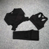 Seamless Yoga Sets Workout Sportswear Gym Clothing Fitness Leggings Sports Clothes High Waist Pants - Easy Pickins Store
