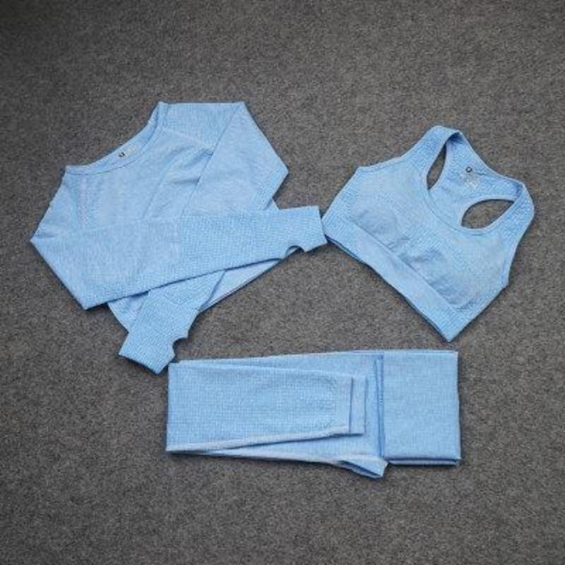 Seamless Yoga Sets Workout Sportswear Gym Clothing Fitness Leggings Sports Clothes High Waist Pants - Easy Pickins Store