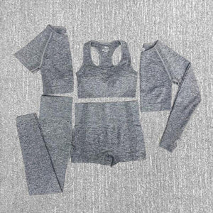 Seamless Yoga Sets Workout Sportswear Gym Clothing Fitness Leggings Sports Clothes High Waist Pants - Easy Pickins Store