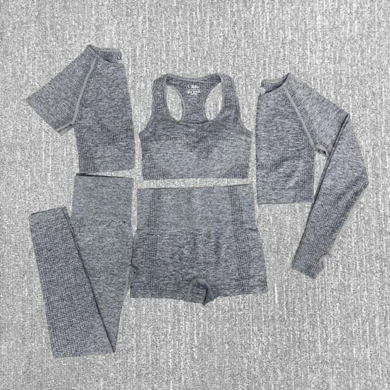 Seamless Yoga Sets Workout Sportswear Gym Clothing Fitness Leggings Sports Clothes High Waist Pants - Easy Pickins Store