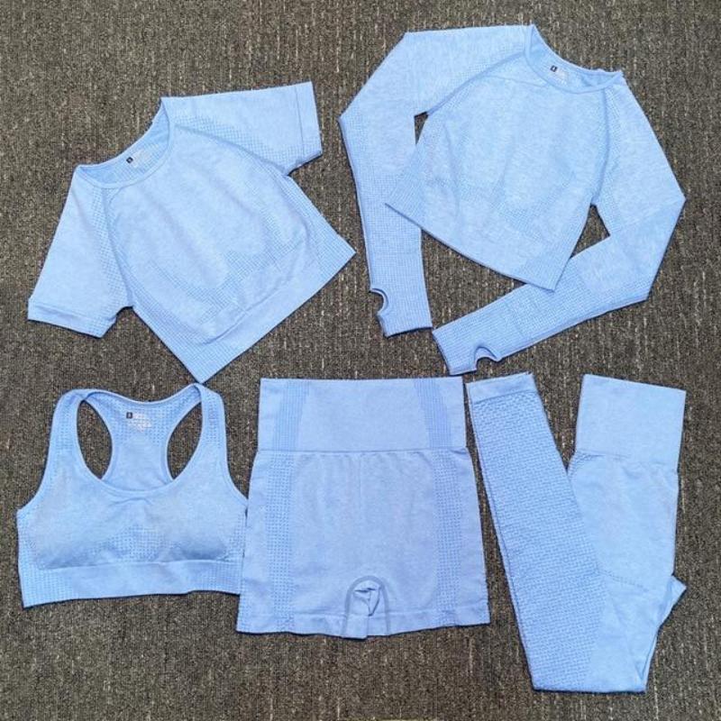 Seamless Yoga Sets Workout Sportswear Gym Clothing Fitness Leggings Sports Clothes High Waist Pants - Easy Pickins Store