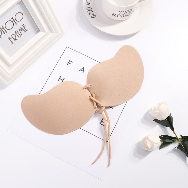 Self Adhesive Strapless Bandage Blackless Bras Sticky Silicone Push Up Invisible - Easy Pickins Store