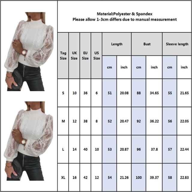 Sequins Turtleneck Long Puff Sleeve Blouse - Easy Pickins Store