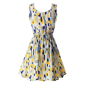 Sexy Chiffon Dress Sleeveless Sundress Floral - Easy Pickins Store