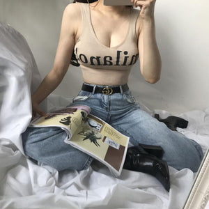 Sexy Crop Top Lettering Milano - Easy Pickins Store