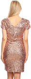 Sexy Short Sleeve Sequin Body-con Mini Cocktail Party Club Dress - Easy Pickins Store