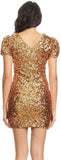 Sexy Short Sleeve Sequin Body-con Mini Cocktail Party Club Dress - Easy Pickins Store