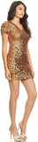 Sexy Short Sleeve Sequin Body-con Mini Cocktail Party Club Dress - Easy Pickins Store